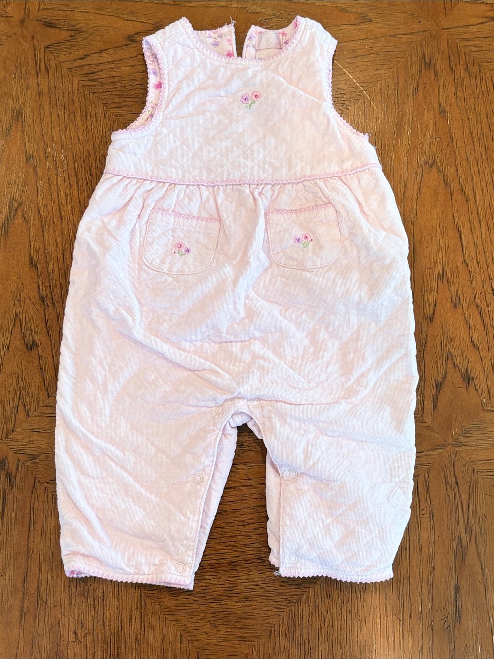 Vintage 90’s Pink Quilted Baby Romper - Unbranded
